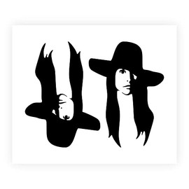 Quattroerre 15862 Pre-Formed Sticker for Car Penelope DX+SX Black 10 x 12 cm