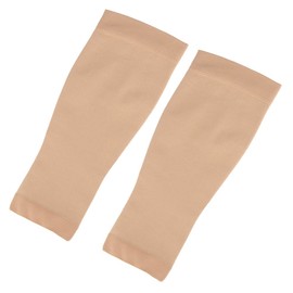 Tattoo Cover Up Sleeves Lycra Elastic Fibre Arm Leg Compression Sleeves Concealer Support Pack of 2, skin-coloured