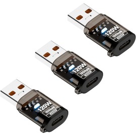 LUIRSAY Pack of 3 USB to USB-C Adapter 10 Gbps OTG Charging Adapter for Type A Computer/Laptops/U-Disk/Hard Drive