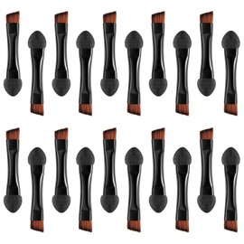 Double Sided Eye Shadow Sponge Applicator Eye Brow Make Up Brush Portable Makeup Tool 20pcs (Black)