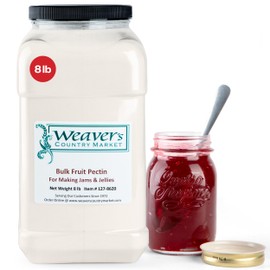 Weaver's Country Market Bulk Fruit Pectin Powder for Jams and Jellies - Made in USA Pectin for Canning Jelly, Cost Effective Pectin for Canning Jam (8 Lb. Plastic Container with Screw-on Lid)