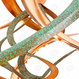 Red Carpet Studios The Original Cosmix Deluxe Helix Wind Spinner, Large 20-Inch, Triple Copper & Patina