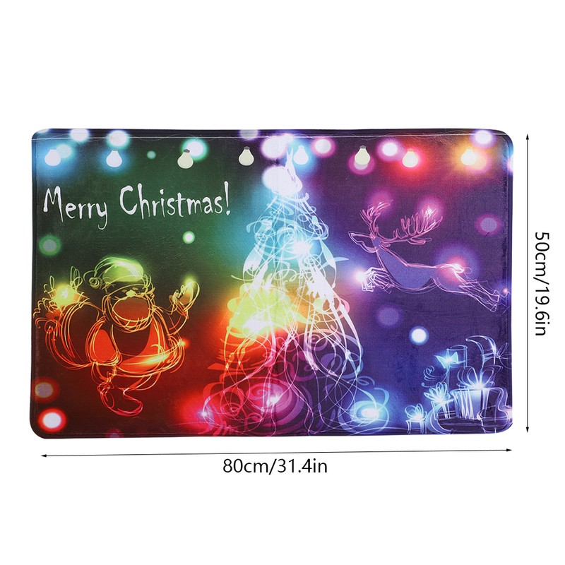 Christmas Light Pattern Home Entrance Bathroom Kitchen Anti slip Floor