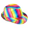 WIDMANN 0081U ? Sequin Fedora Hat In Colours of Rainbow,