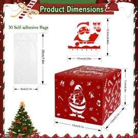 Konsait Christmas Money Box for Cash Gift, DIY Christmas Tree Santa Money Roll Box for Family and Friends