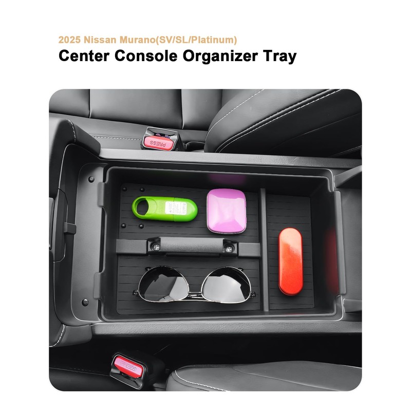 ECOZEN 2026 Murano Center Console Organizer - For 2025-2026 Nissan