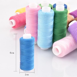 24 Polyester Sewing Threads for Sewing Machine & Hand Sewing，Set of 200 Yards Per Spool