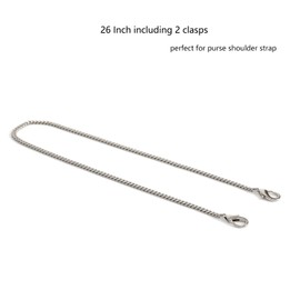 Xiazw Small Beautiful Chain Bag Chain Purses Shoulder Strap Accessory for Handbag Shoulder Bag Crossbody (Silver, 65 cm