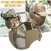 OneTigris 6" Foldable Half Face Mesh Mask with Ear Protection,