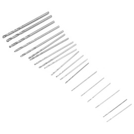 YWBL-WH: Juego de 20 Micro Brocas de 0.3 mm a 1.6 mm, Adecuadas para Madera, Plástico y Acero de Alta Velocidad