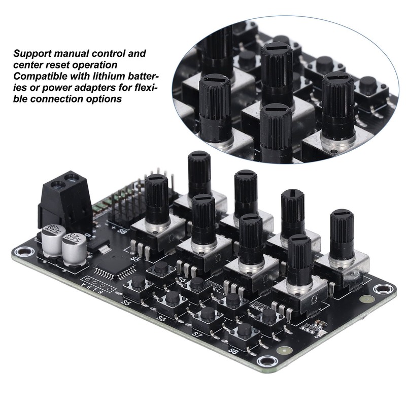 Rotating Knob 8 Channel Servo Controller Control Board with High