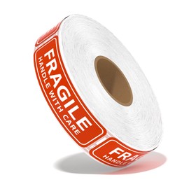 Batrical Fragile Stickers for Shipping and Moving 1 Rolls 1"x3" 1000/Roll