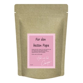 Christea Bester Papa Tea "Für den besten Papa" - Das Geschenk für meinen Papa - Danke das Du immer für mich da bist - 70 g Green Tea Practically Packed in Zip Bag