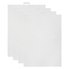 HARFINGTON 4Pcs Plastic Mesh Canvas Sheets 8.27"x11" 14 Count 0.8mm Hole Blank Canvas White for Embroidery Needlepoint, Knit Crochet Yarn Crafting