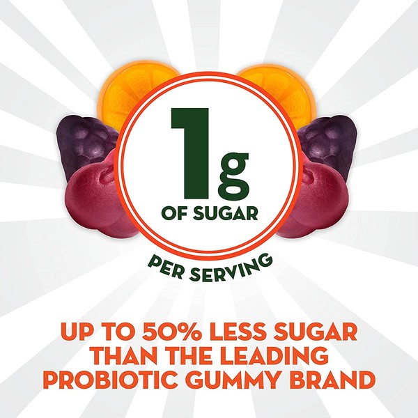 Align Prebiotic + Probiotic Gummies Natural Fruit Flavors - 60 CT, Pack of 3