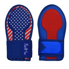 FizMu Baseball Sliding Mitt - Protective Glove for Right or Left Hand - Youth and Adult Sizes - for Baseball and Softball Base Running (American Flag)