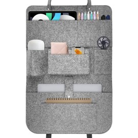 Firschoie Organizador de asiento de coche, protector de respaldo de fieltro resistente, organizador de asiento de coche con correas de hombro