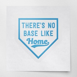 Transparent Decal Stickers of There's No Base Like Home (Azure Blue) Premium Waterproof Vinyl Decal Stickers for Laptop Phone Accessory Helmet Car Window Mug Tuber Cup Door Wall Decor ANDSKUS0g7160BE