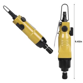 1/4" Pneumatic Screwdriver, Forward and Reverse Air Power Screwdriver, 9000Rpm Air-Powered Screwdriver with Stepless Speed Control and High Torque