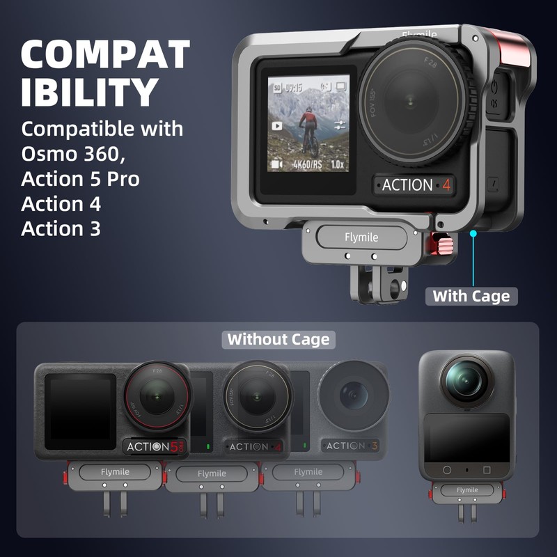 Magnetic Quick Release Adapter for Action 5 Pro Aluminum Alloy