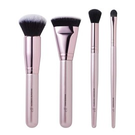 e.l.f. Kit de brochas para la perfección de la tez, juego de 4 brochas de maquillaje, pinceles para bases y correctores, veganos y libres de crueldad 