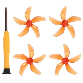 YAEGIMHT 2 Pairs of Quiet Propellers Compatible with DJI NEO, Lightweight, Strong Drive Force, Replacement Propeller Accessories for Drones with 4 Orange Propellers, 1 Screwdriver