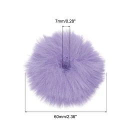 PATIKIL Furry Microphone Windscreen 7mm x 60mm Mic Cover Windshield for Indoor Outdoor Microphone Purple 2 Pack