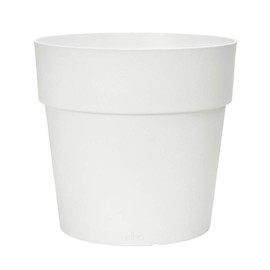 elho Vibia Straight Round 30 - Flower Pot for Outdoor - 100% Recycled Plastic - Ø 29.3 x H 28.0 cm - White/White