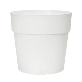 elho Vibia Straight Round 30 - Flower Pot for Outdoor - 100% Recycled Plastic - Ø 29.3 x H 28.0 cm - White/White