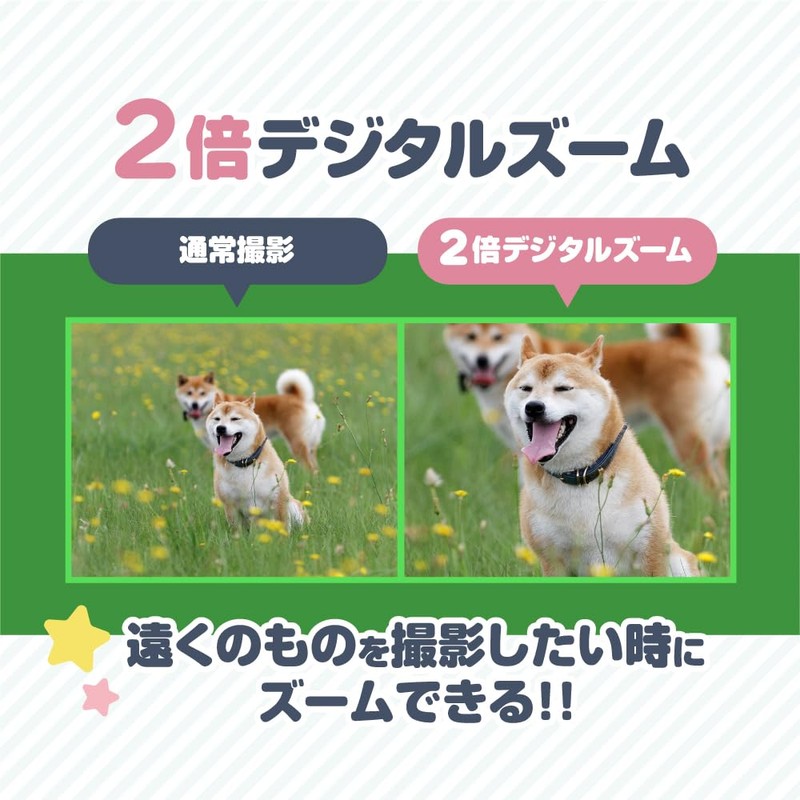 BLUEWIDE スマホ型キッズカメラ トイカメラ タッチパネル 4800万画素 有効画素100万 FHD動画 大容量バッテリー1000mAh デジタルズーム2倍 恐竜