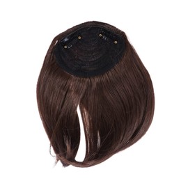 Healvian Fashion Synthetic Wigs Clip Front Fringe Hair Extensions for Women Girls Versatile Forehead Hair Extensions for Daily Party Cosplay and More