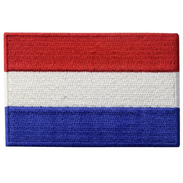 Dutch Flag Embroidered Iron On Sew On Patch