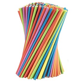FSC® Certified Colourful Drinking Straws 200 Drinking Tubes Made of Paper 20 cm Long in 6 Colours for Children's Birthday, Wedding, Garden Party, Cocktail