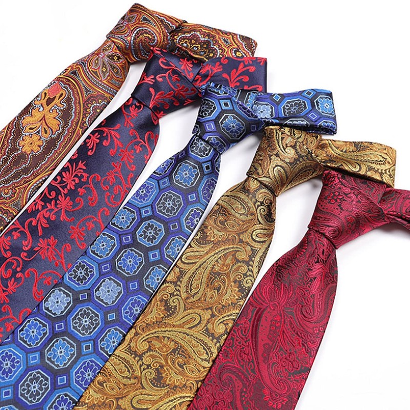 LEX STANDARD NA003 Men's Paisley Pattern Stylish Necktie, Casual Suit,