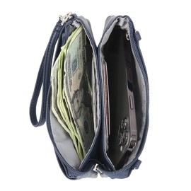 Mundi Brady RFID Wallet Purse Cell Phone Crossbody Bag For Women, Navy