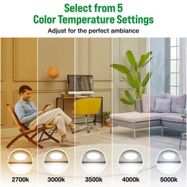 QPLUS 4 Pack 4 Inch 5CCT Ultra-Thin LED Recessed Ceiling Light with Junction Box, ETL,UL,IC, Wet Rated, Energy Star Dimmable Recessed Lighting 4 Inch, Led Can Lights, 4 Inch Led Recessed Lights