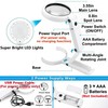 Magnifying Glass with Light and Stand, Foldable Handheld Large Magnifying