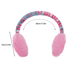 BUTITNOW Winter Knit EarMuffs for Kids Warm Furry Girls Ear Muffs Plush Toddler Ear Warmers Outdoor Ear Covers