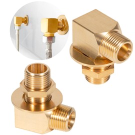 B-0230-K Brass Wall Mount Faucet Installation Kit for T&S B-0230 Style Faucets Replacement Kit Includes 2 Short Elbows, Nipples, Lock Nuts, Washers That Provide 1/2" NPT Male Inlet and Outlet - 2PCS