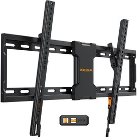Perlegear Perlegear UL-Listed Tilting TV Wall Mount for Most 37-82 inch TVs up to 132 lbs, Low Profile Tilt TV Mount Wall Bracket for Flat or Curved TVs, Fits 24”/18”/16” Studs, Max VESA 600x400mm, PGLT2