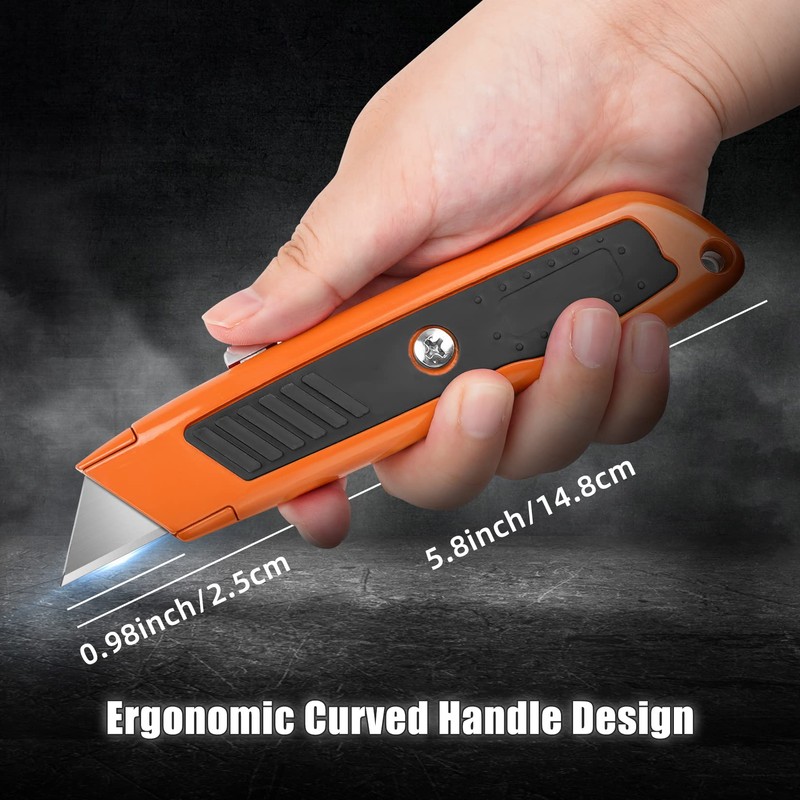 DIYSELF 2 Pack Utility Knife, Heavy Duty Box Cutter Retractable