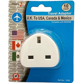 UK to USA, Canada and Mexico Travel Adaptor
