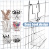 AceOrbit 6 Pack Grid Wall Bins with Hooks, Clear Plastic