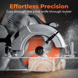 BAUBECK 185mm x 20mm Circular Saw Blade +16mm Ring - 80T fine cut in Wood, Metal etc. - TCT 185 mm saw blade x80T - Compatible with Bosch Makita Dewalt Festool Freud 185mm saw blade