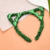 Kefley St Patrick's Day Clover Shamrock Headband Green Cat Ear
