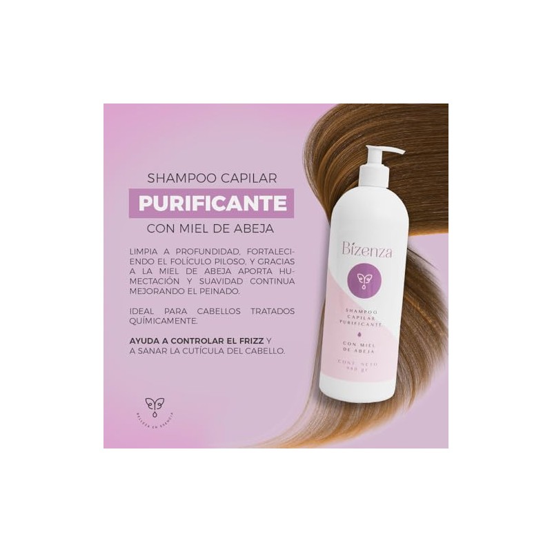 Shampoo Limpieza Profunda Profesional - Purificante con Miel de Abeja