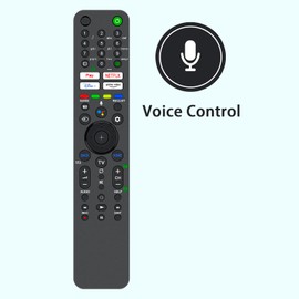 AULCMEET Ersatz-Sprachfernbedienung RMF-TX521E Fit for Sony X72K 4K Ultra HD Smart TV (Android TV) KD-43X72K KD-43X73K KD-50X72K KD-50X73K KD-32W800 KD-32W804 RMF-TX521E SUB RMF-TX520E
