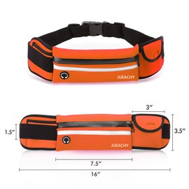 Running Belts for Women Waterproof Fanny Pack Running Waist Pouch Phone holder Adjustable Sports Money Belt with Headphone Port