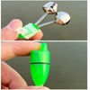 CRZQXOUR 15 PCS Silver Fishing Rod Bells Double Bell Green