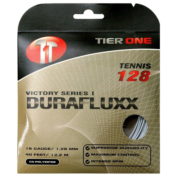 Tier One Sports Durafluxx - Low-Powered Co-Poly for The High Performance Player (Set - Silver, 17 Gauge (1.23 mm) - 12.2 m Set)